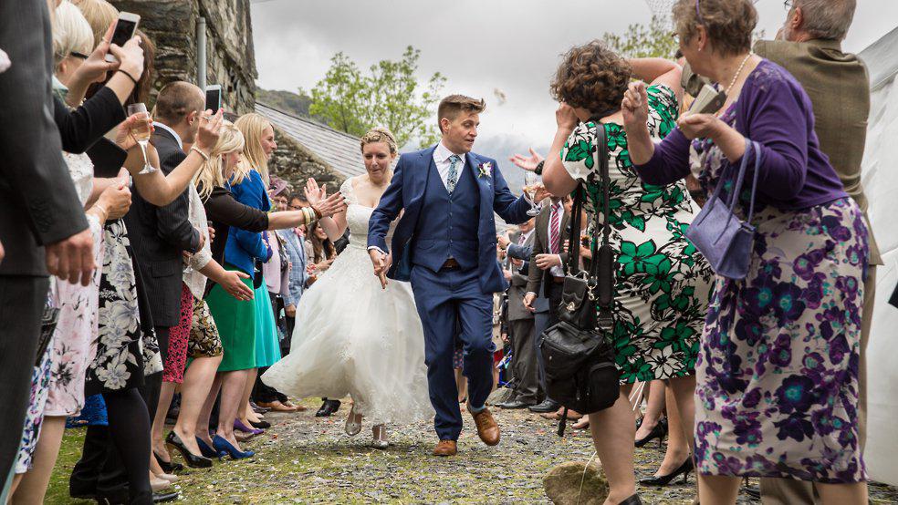 confetti at an incredibly fun Llyn Gwynant wedding